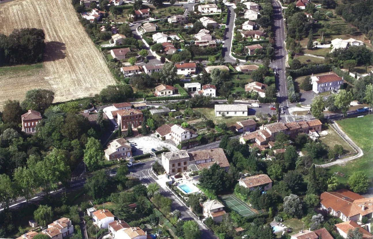 Vue aérienne de Montrabé et de la première couronne Est de Toulouse