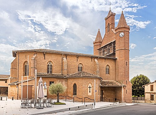 Église de l'Assomption de Lapeyrouse-Fossat en brique toulousaine